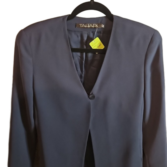 9401 Navy Blue One Button Blazer